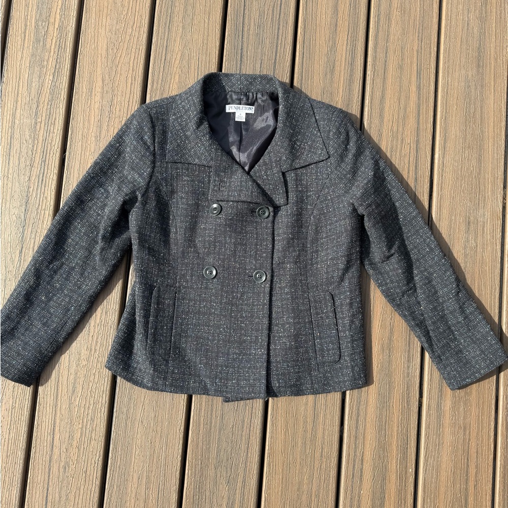 Pendleton petite size 8 Women's Gray Jacket